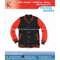 Custom Teenagers Plain Sports Varsity Jacket Cotton Material Jacket